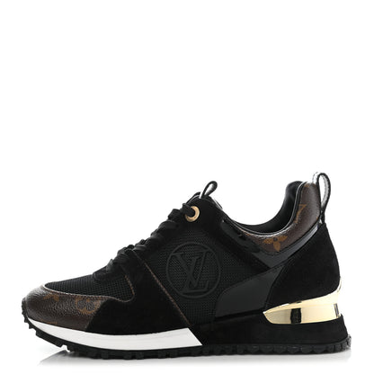 Louis Vuitton Suede Monogram Run Away Sneakers 35 Black 1 of 8