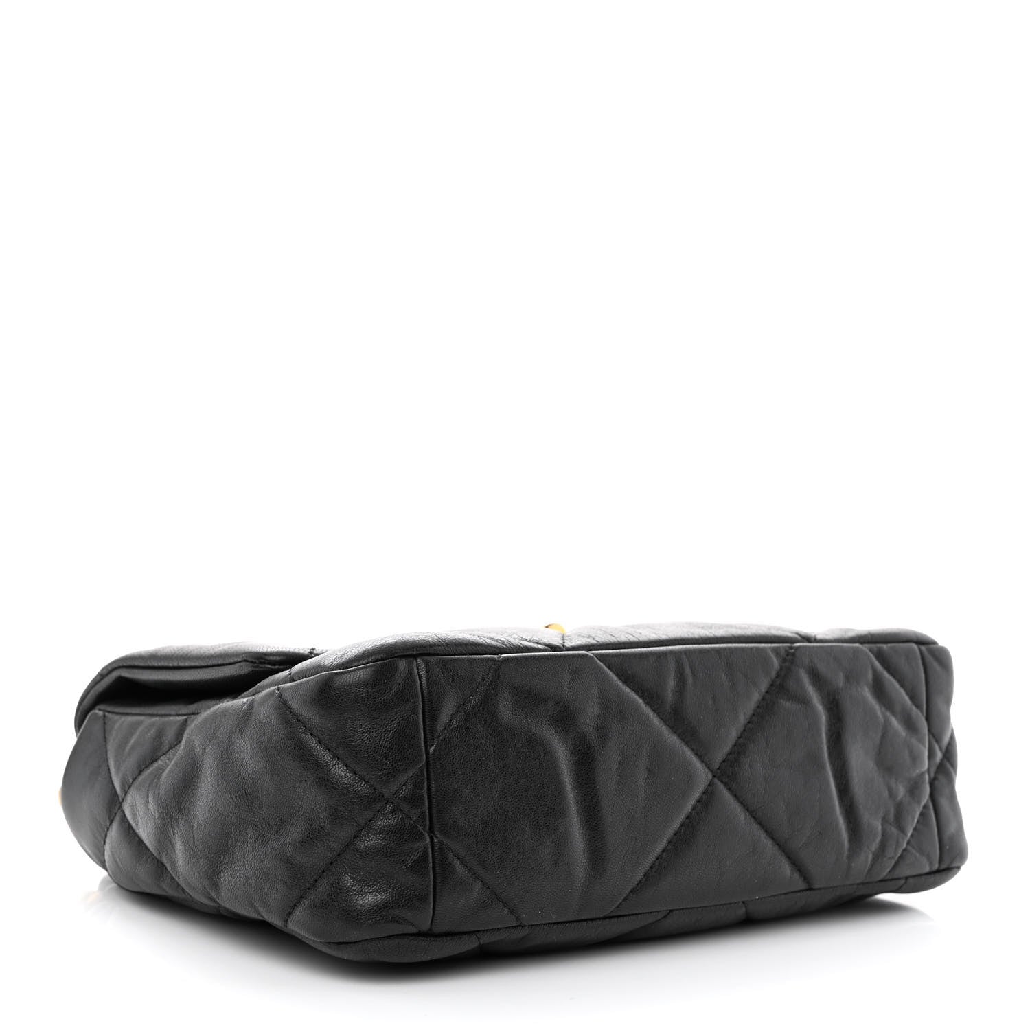 Chanel Shiny Goatskin Quilted Medium Chanel 19 Flap Black 4 of 10