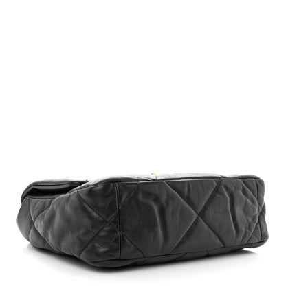 Chanel Shiny Goatskin Quilted Medium Chanel 19 Flap Black 4 of 10