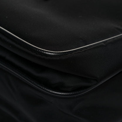 Prada Tessuto Nylon Saffiano Logo Messenger Bag Black 8 of 11