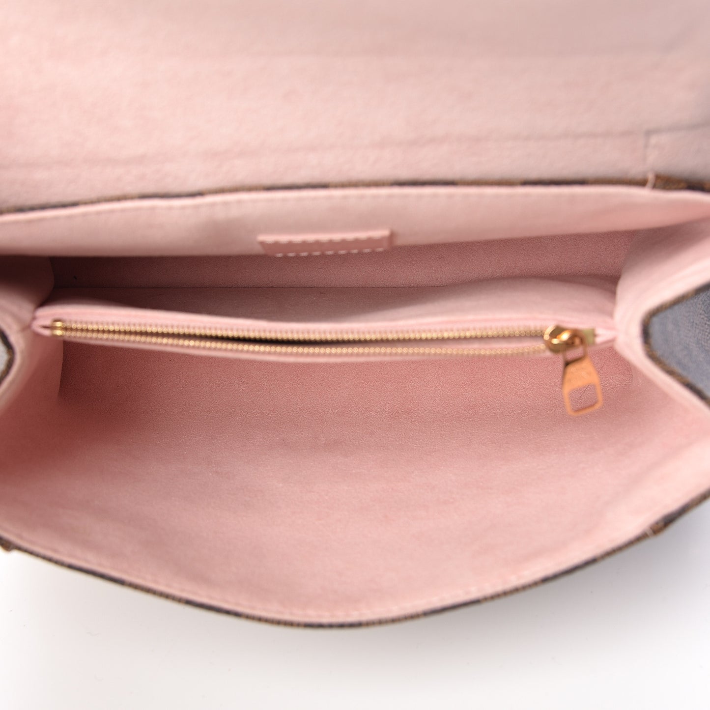 Damier Ebene Caissa Clutch Rose Ballerine
