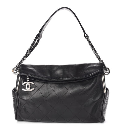 Chanel Lambskin Stitched Medium Ultimate Soft Tote Black 1 of 9
