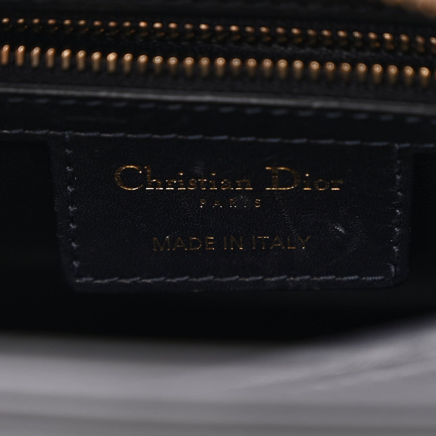 Calfskin Pockets Medium Lady Dior Blue