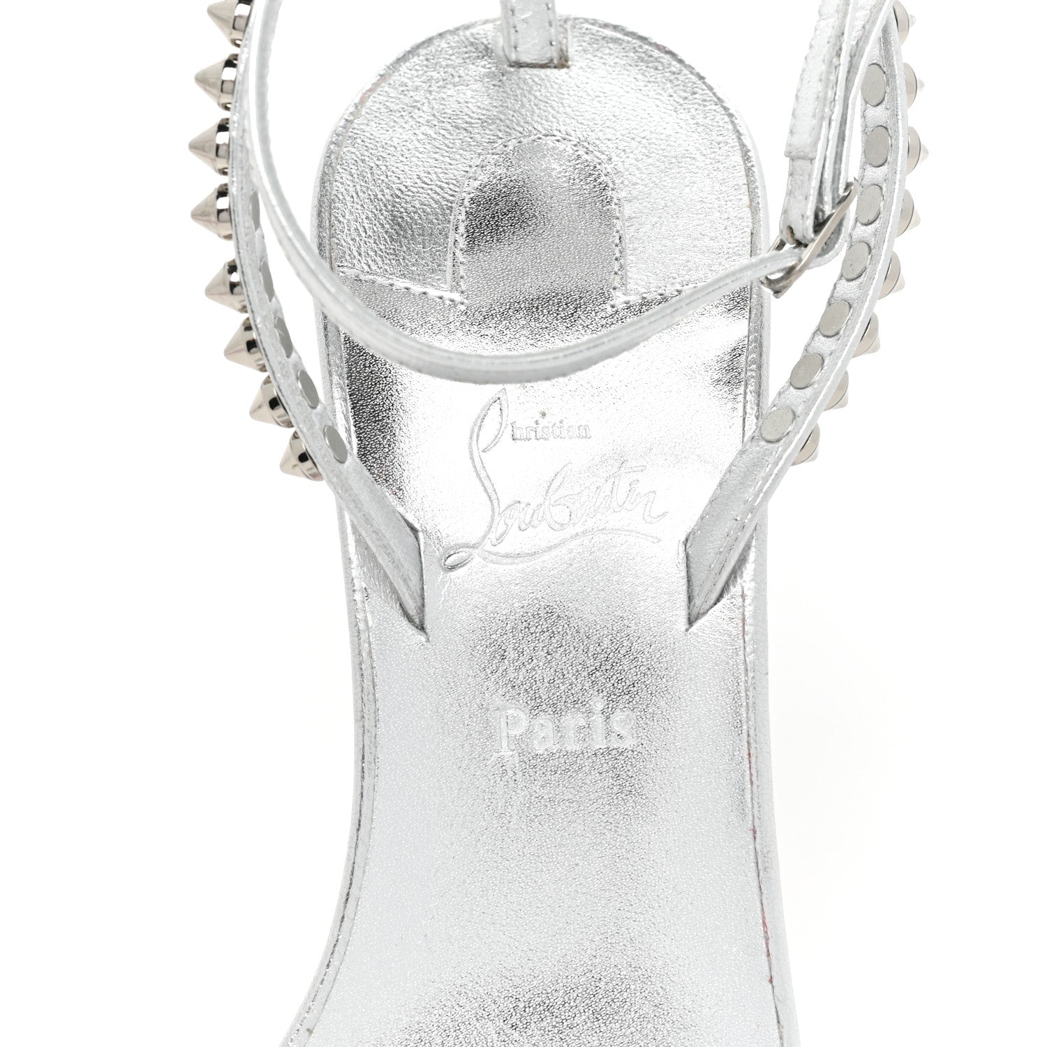 Christian Louboutin Nappa So Me 100 Sandals 37 Silver 8 of 11
