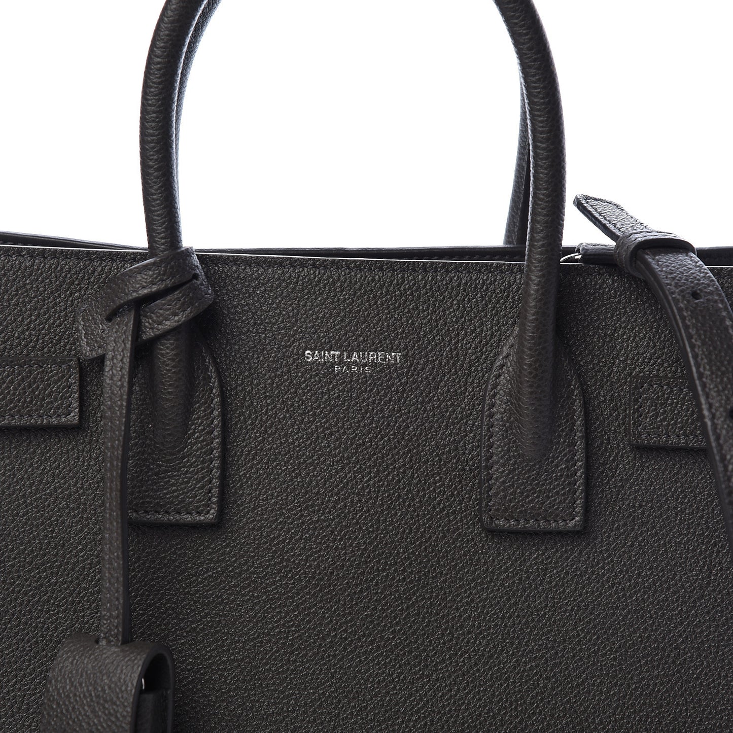 Grained Calfskin Baby Sac De Jour Coal