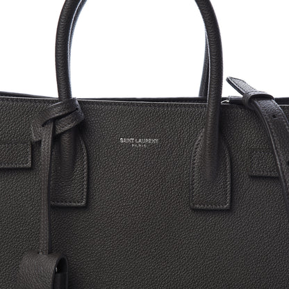 Saint Laurent Grained Calfskin Baby Sac De Jour Coal 7 of 9