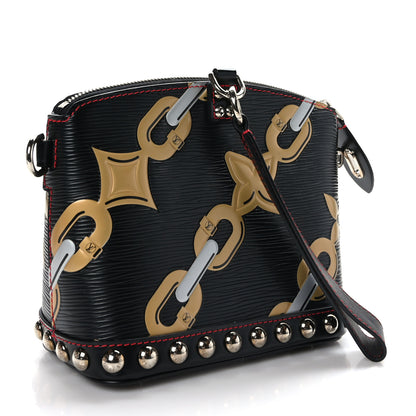 Louis Vuitton Epi Chain Flower Print Mini Lockit Black 3 of 8