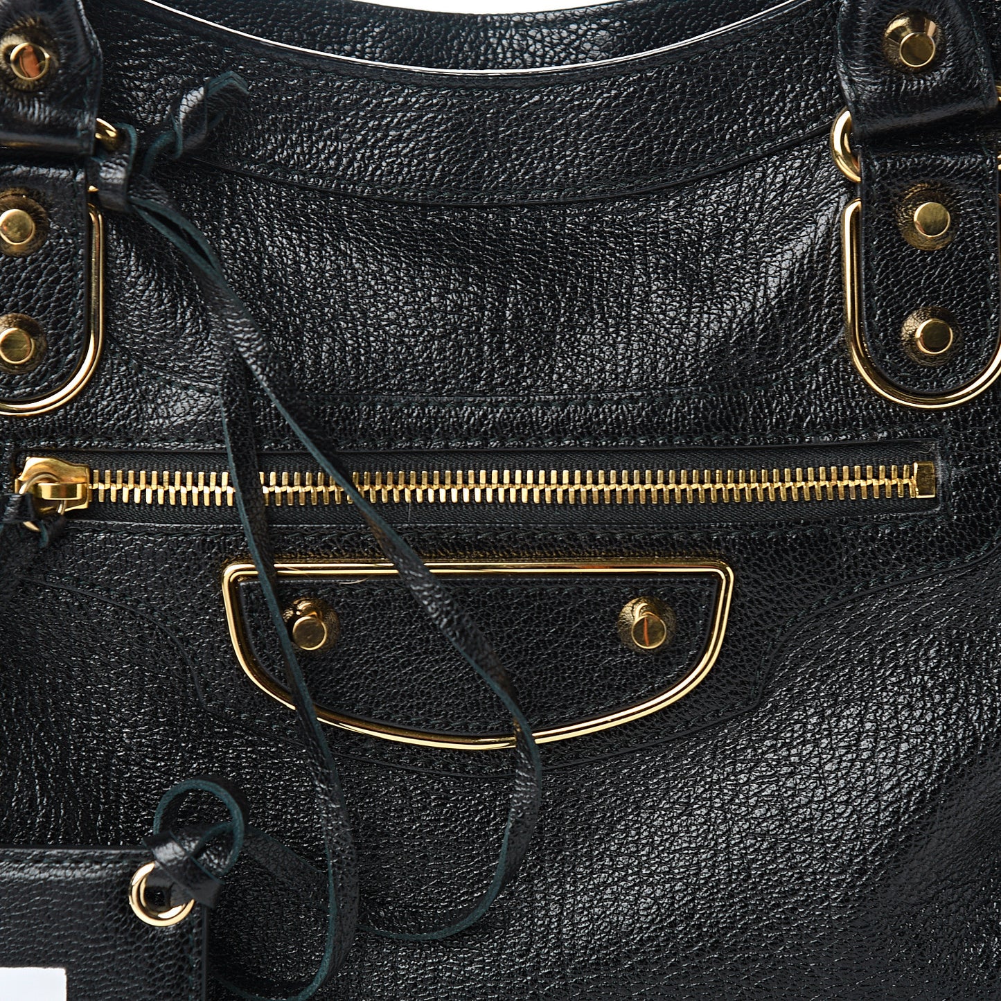 Chevre Gold Metallic Edge Hardware City Black