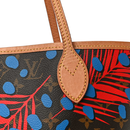 Louis Vuitton Monogram Jungle Dots Neo Neverfull MM Coquelicot Denim 10 of 15