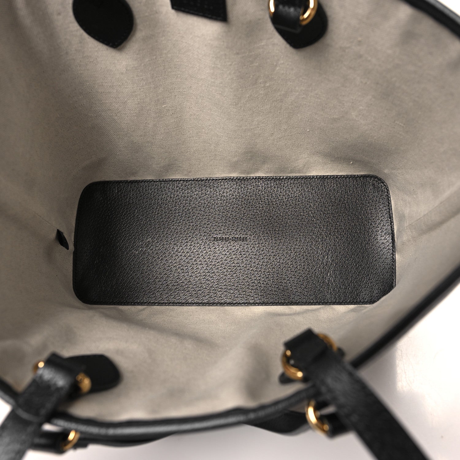 Gucci Textured Dollar Calfskin Small Ophidia Shoulder Tote Bag Black 5 of 10