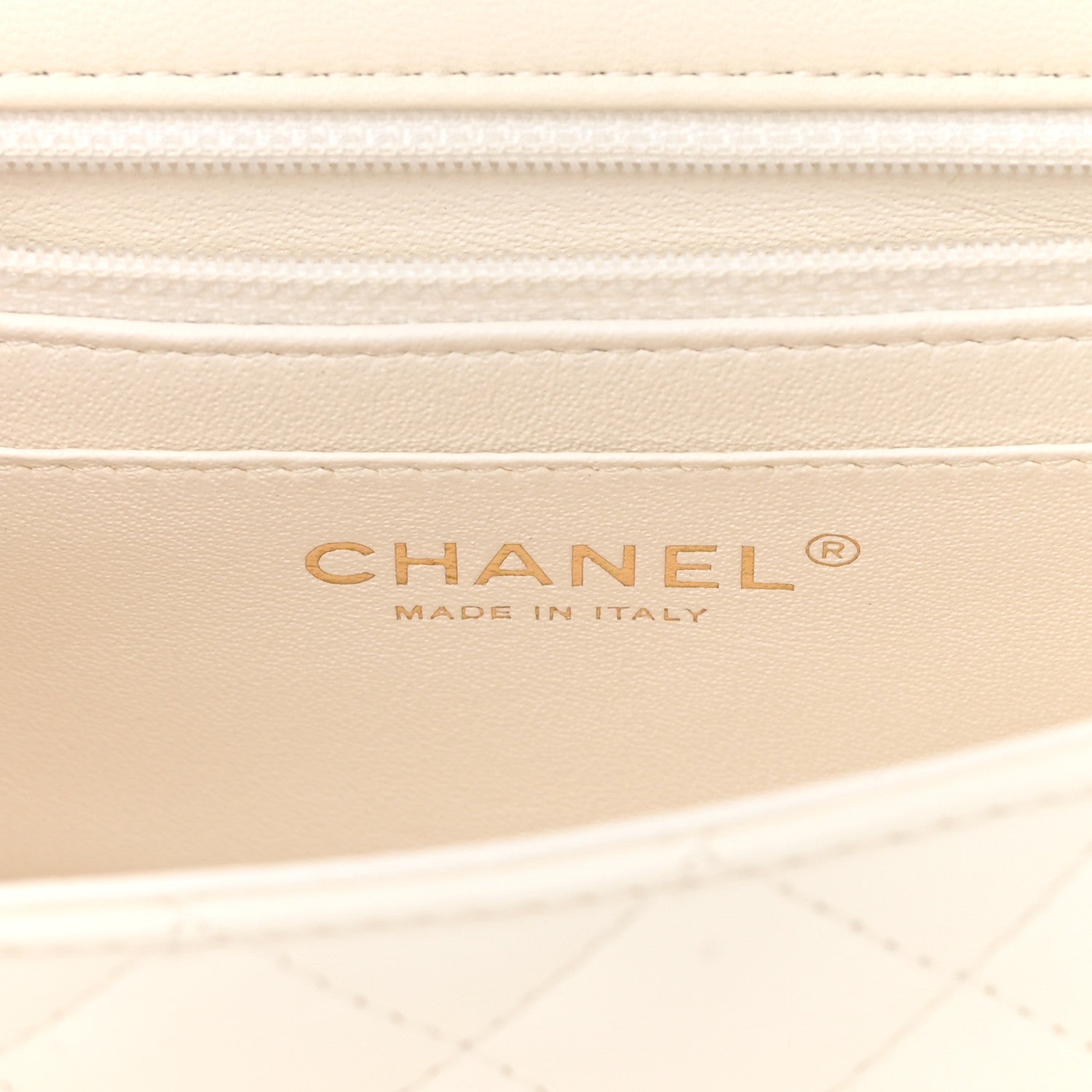 Chanel Lambskin Quilted Mini Rectangular Flap White 6 of 14
