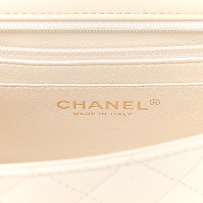 Chanel Lambskin Quilted Mini Rectangular Flap White 6 of 14