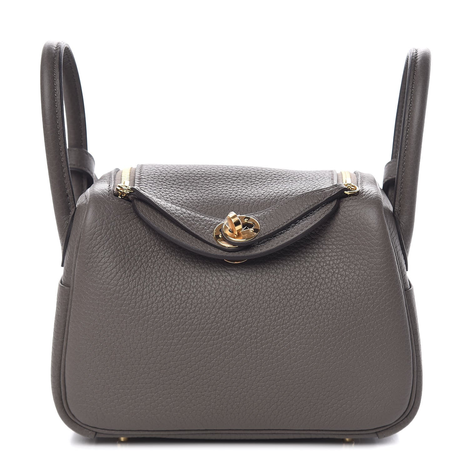 Hermes Taurillon Clemence Mini Lindy 20 Etain 1 of 11