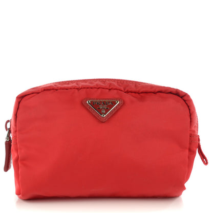Prada Nylon Vela Cosmetic Pouch Rosso 1 of 9