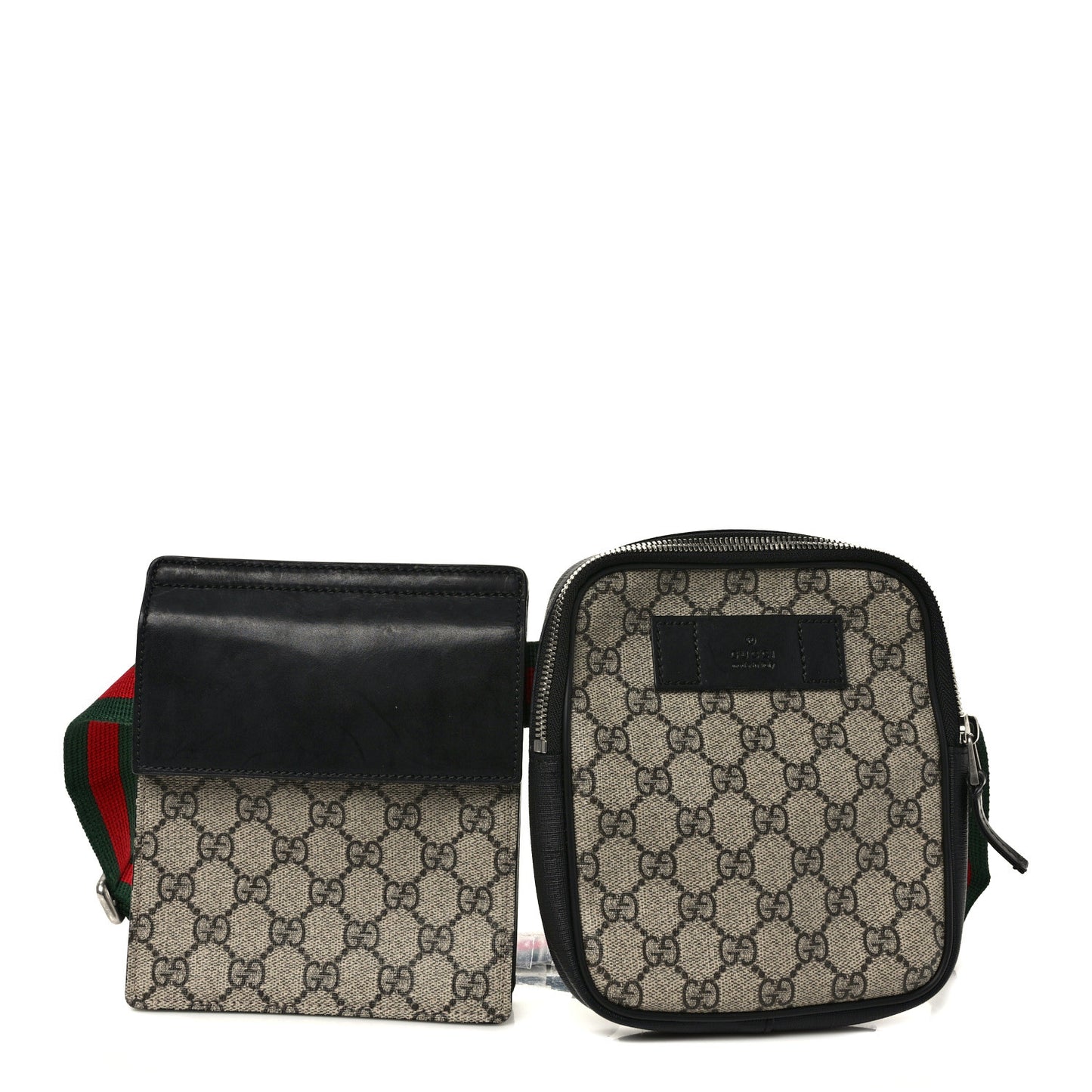 GG Supreme Monogram Web Belt Bag Black