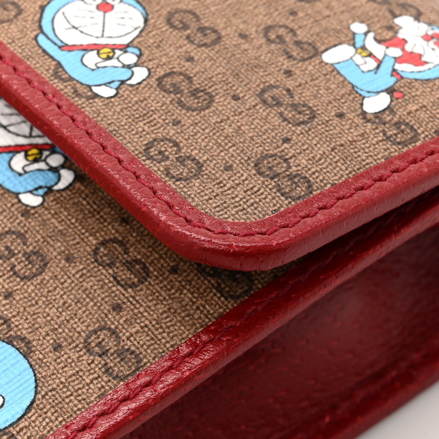 Gucci X DORAEMON Mini Vintage GG Supreme Monogram Mini Crossbody Bag Beige Cherry Red 11 of 12