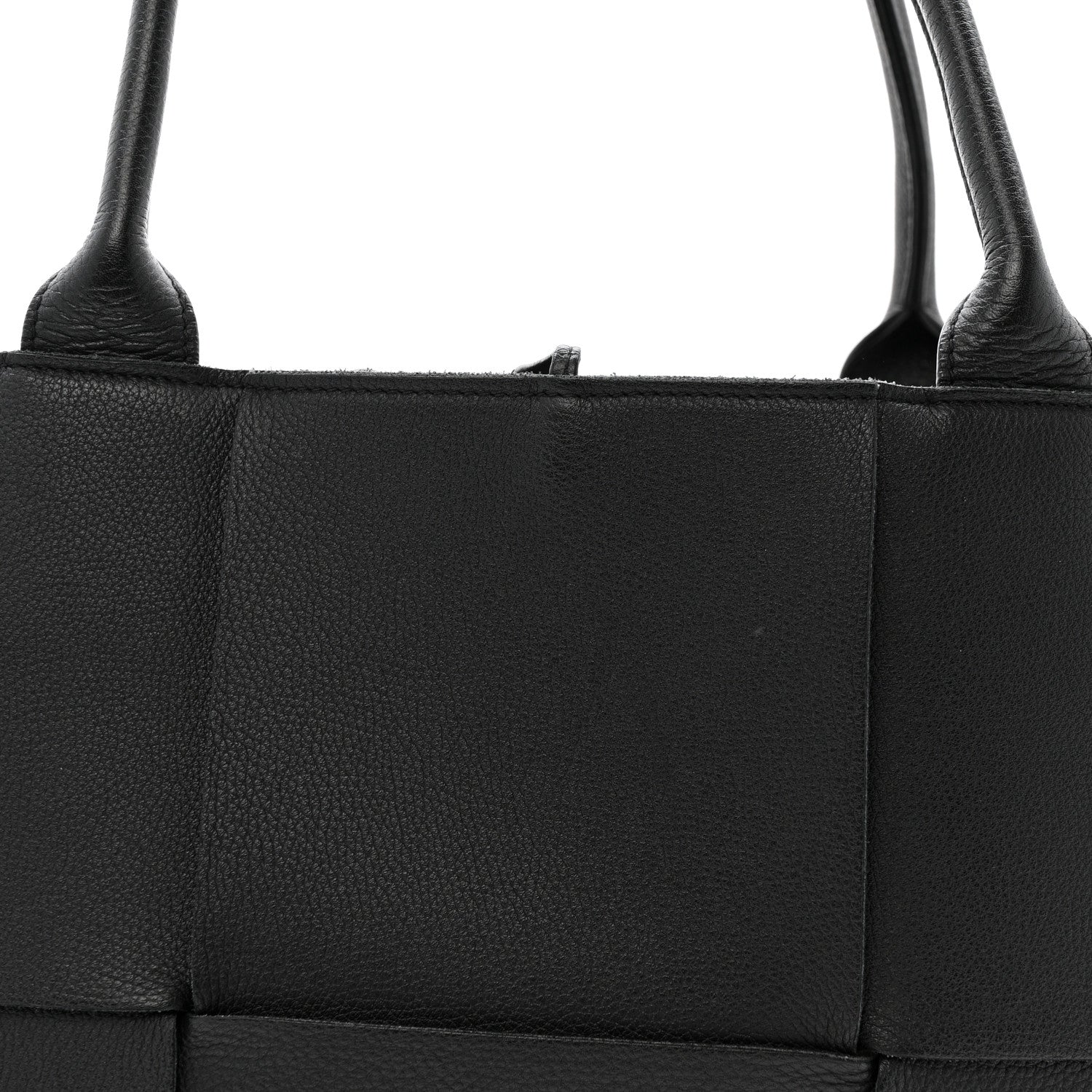 Bottega Veneta Grained Calfskin Maxi Intrecciato Medium Arco Tote Black 7 of 13