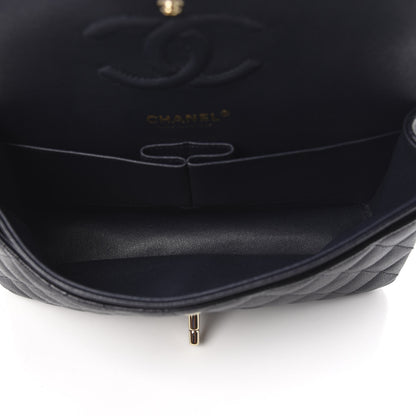 Chanel Caviar Quilted Medium Double Flap Navy 5 of 10