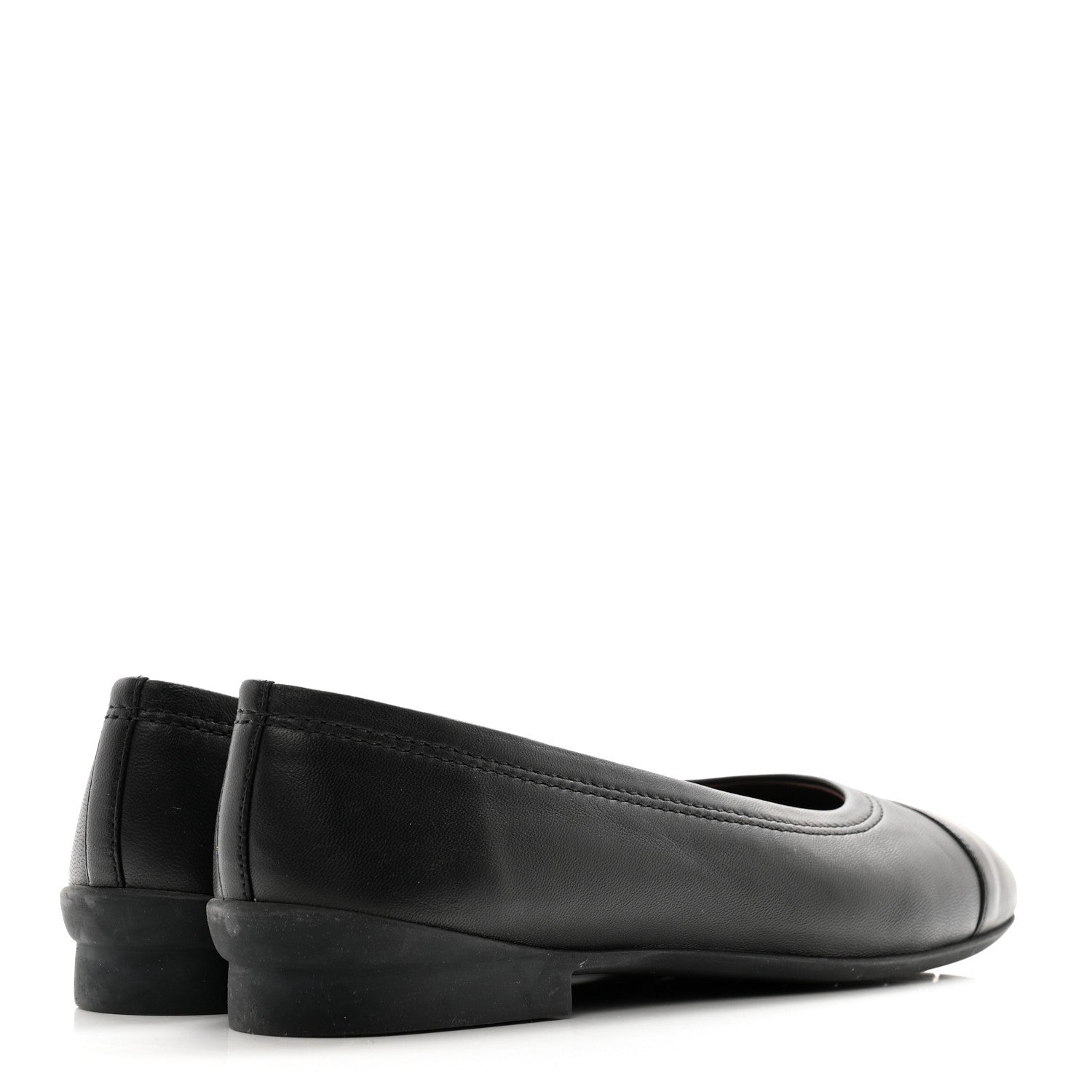 Chanel Lambskin Cap Toe CC Uniform Ballerina Flats 39 Black 5 of 11