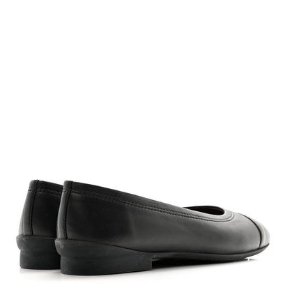 Chanel Lambskin Cap Toe CC Uniform Ballerina Flats 39 Black 5 of 11