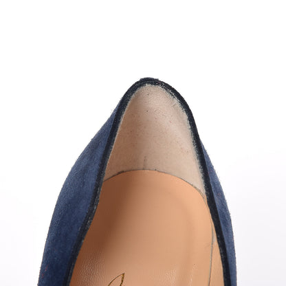 Christian Louboutin Veau Velours Pipina 55 Wedges 36.5 Night 9 of 10