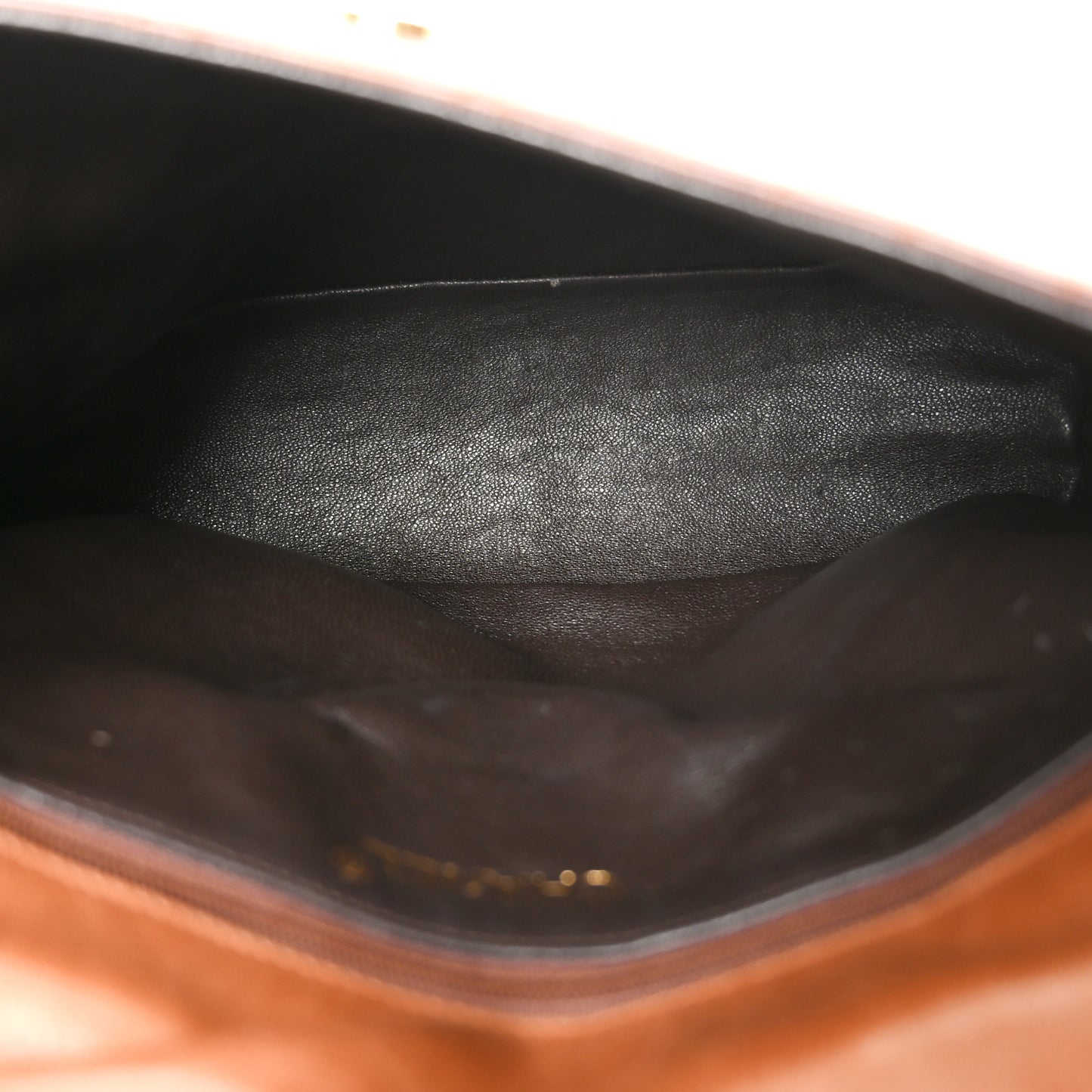 Lambskin Quilted CC Tassel Shoulder Bag Brown