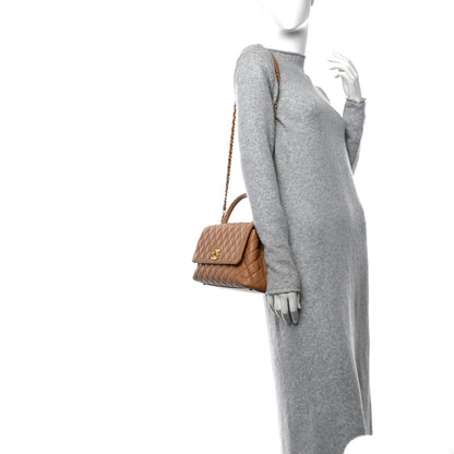 Chanel Caviar Quilted Small Coco Chain Handle Flap Brown 2 of 11