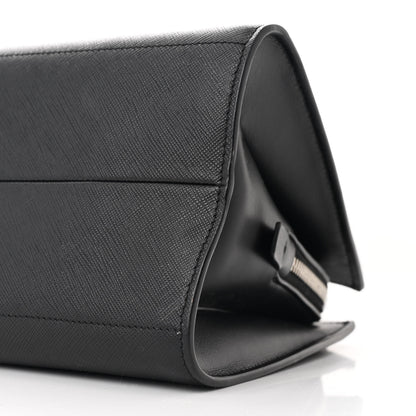 Prada Saffiano Top Handle Bag Black 12 of 15