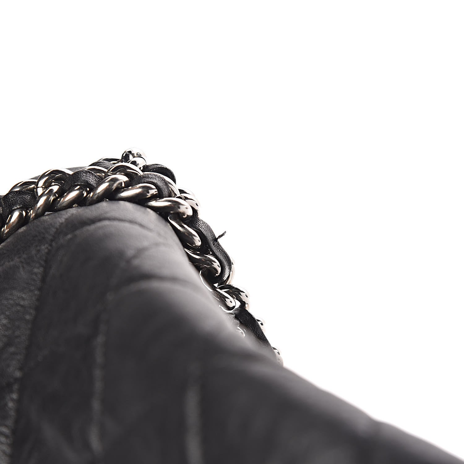 Chanel Washed Lambskin Quilted Maxi Chain Around Flap Black 13 of 13
