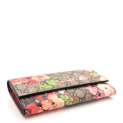 Gucci GG Supreme Monogram Blooms Continental Wallet Beige Multicolor Dry Rose 5 of 9