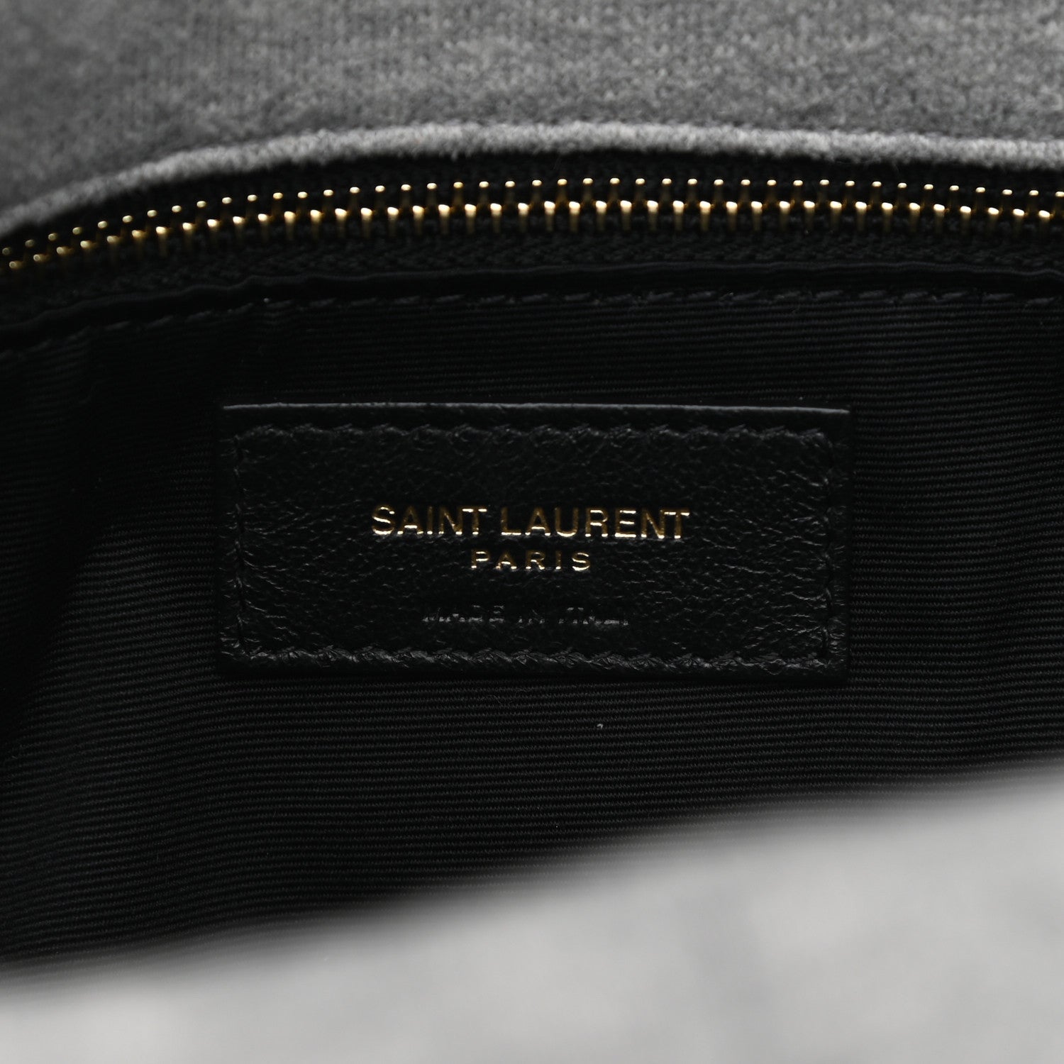 Saint Laurent Jersey Quilted Small Loulou Puffer Monogram Chain Satchel Grey Cloud 6 of 10