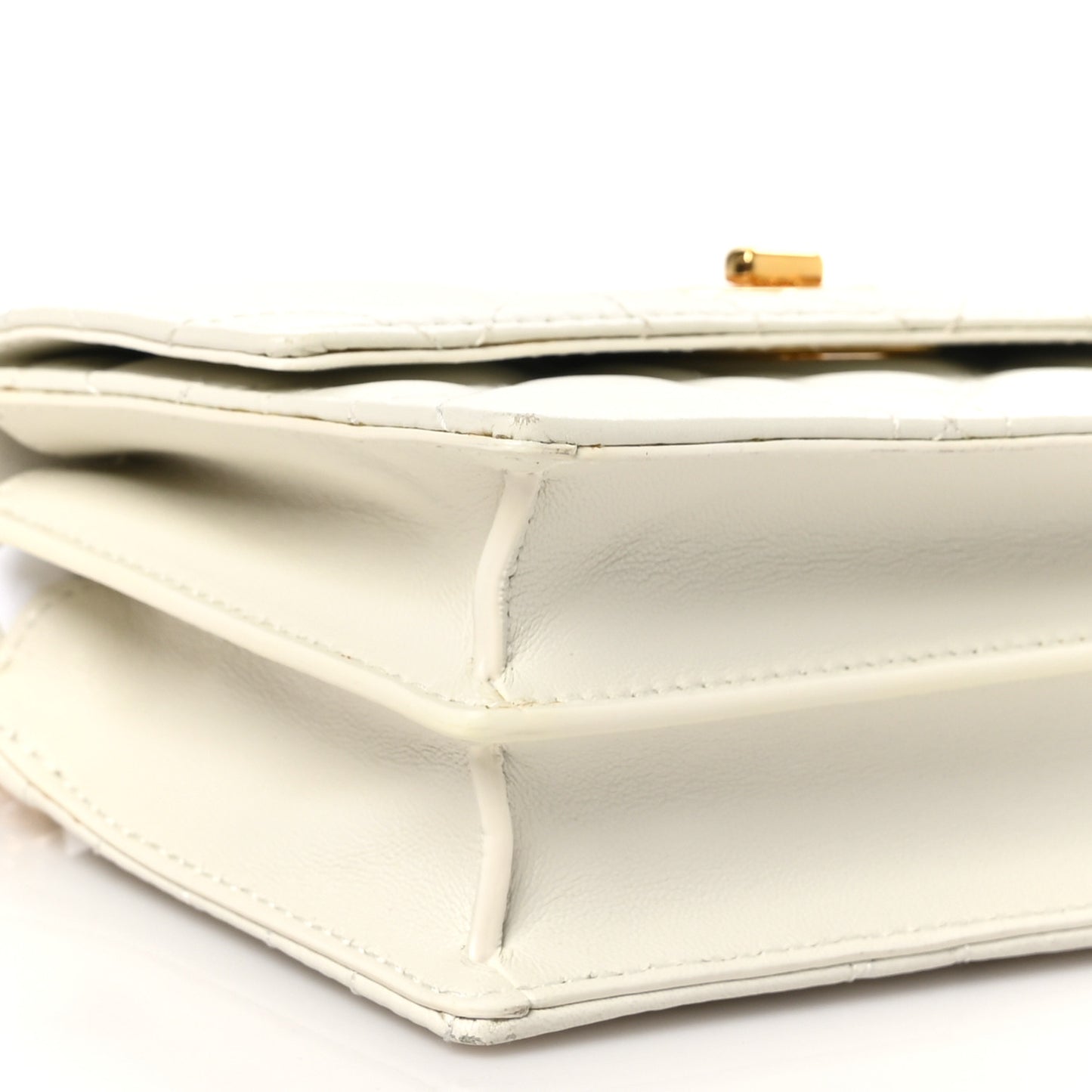 Lambskin Macrocannage Mini Miss Caro Bag Latte