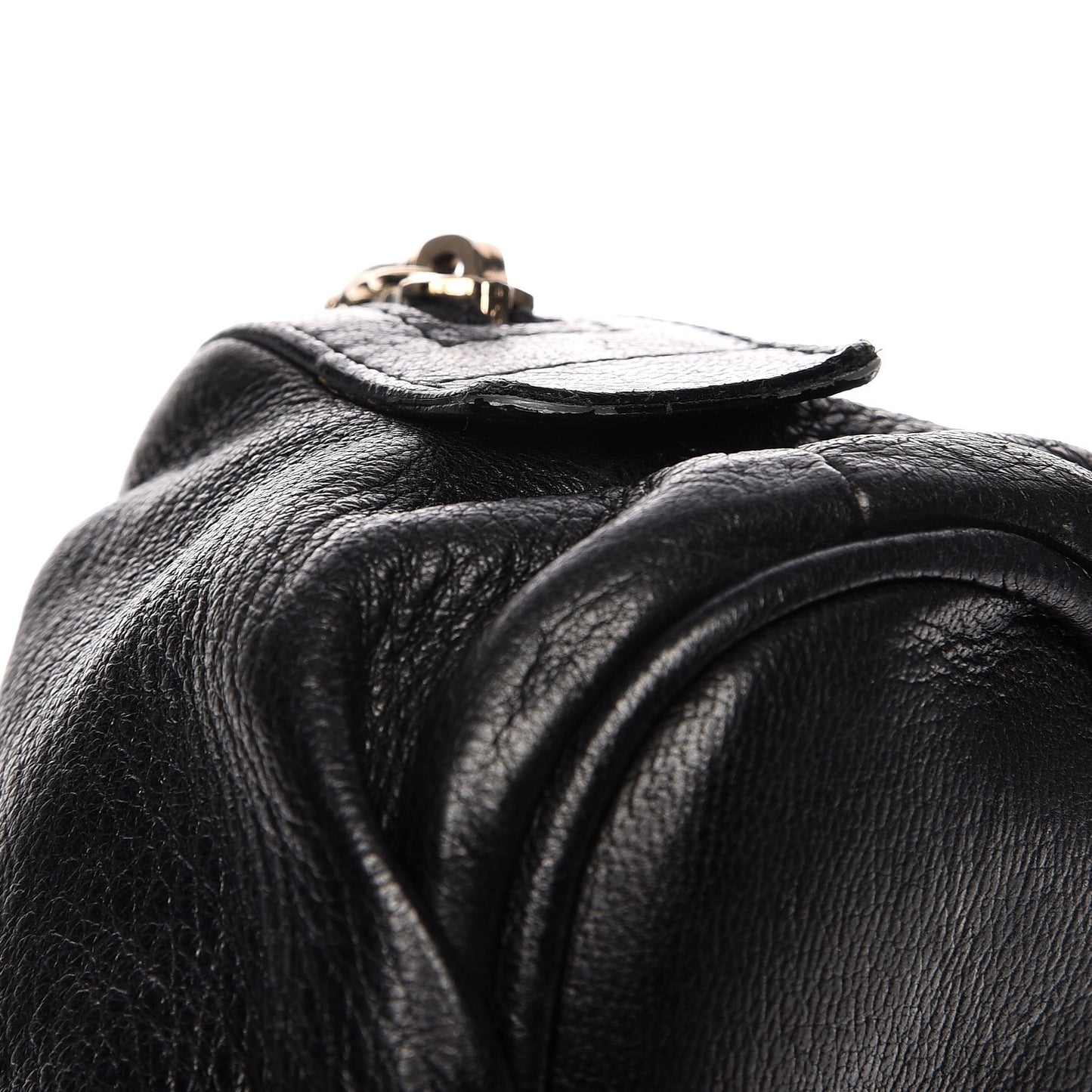 Deerskin Medium Bamboo Cosmetic Case Black