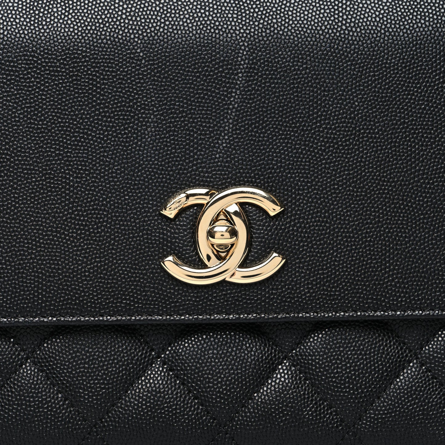 Caviar Quilted Large Business Affinity Flap Black