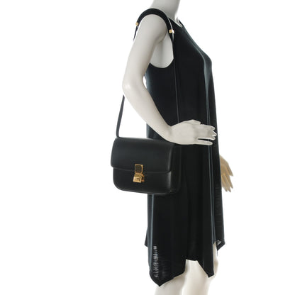 Celine Box Calfskin Medium Classic Box Flap Bag Black 2 of 7