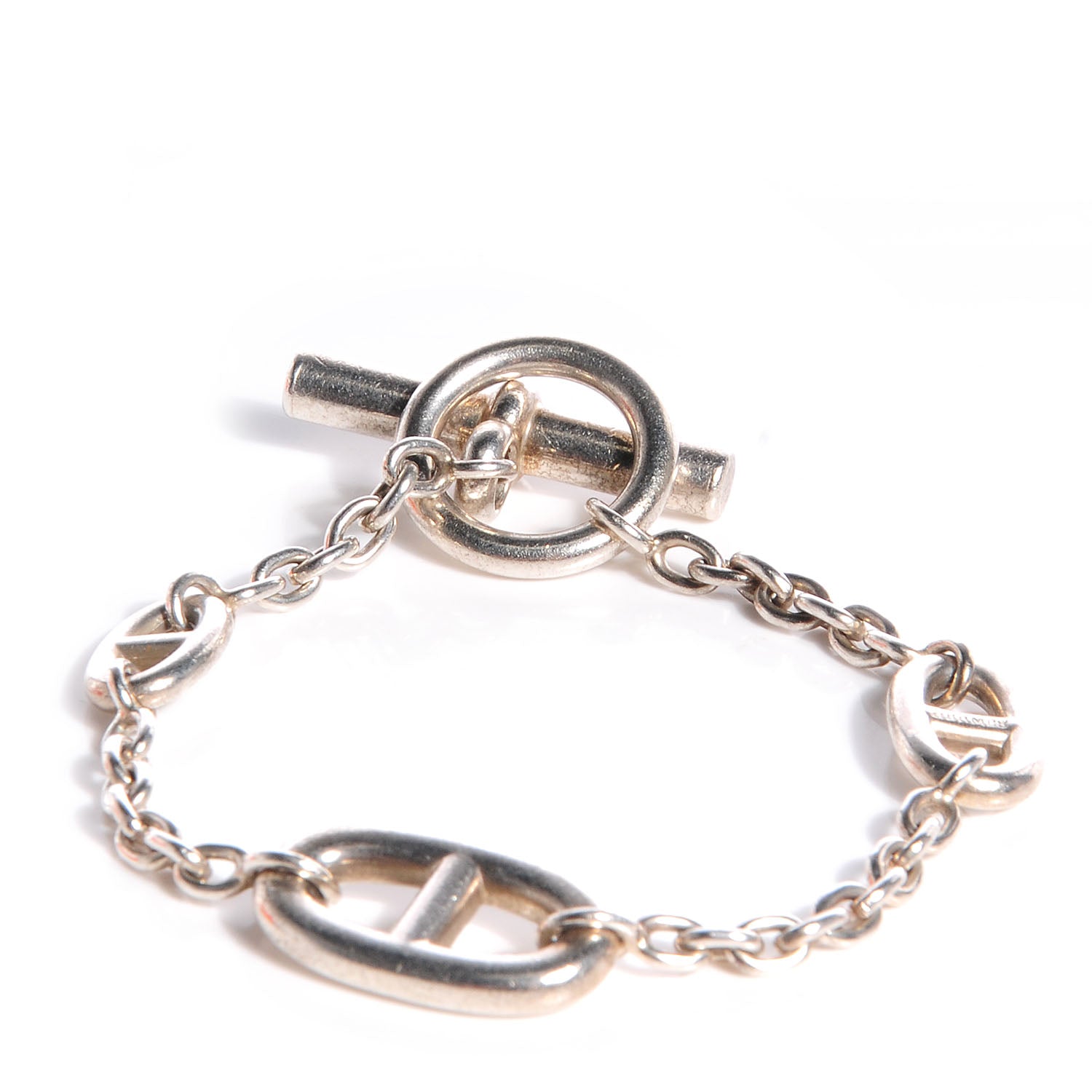 Hermes Sterling Silver Farandole Bracelet LG 1 of 5