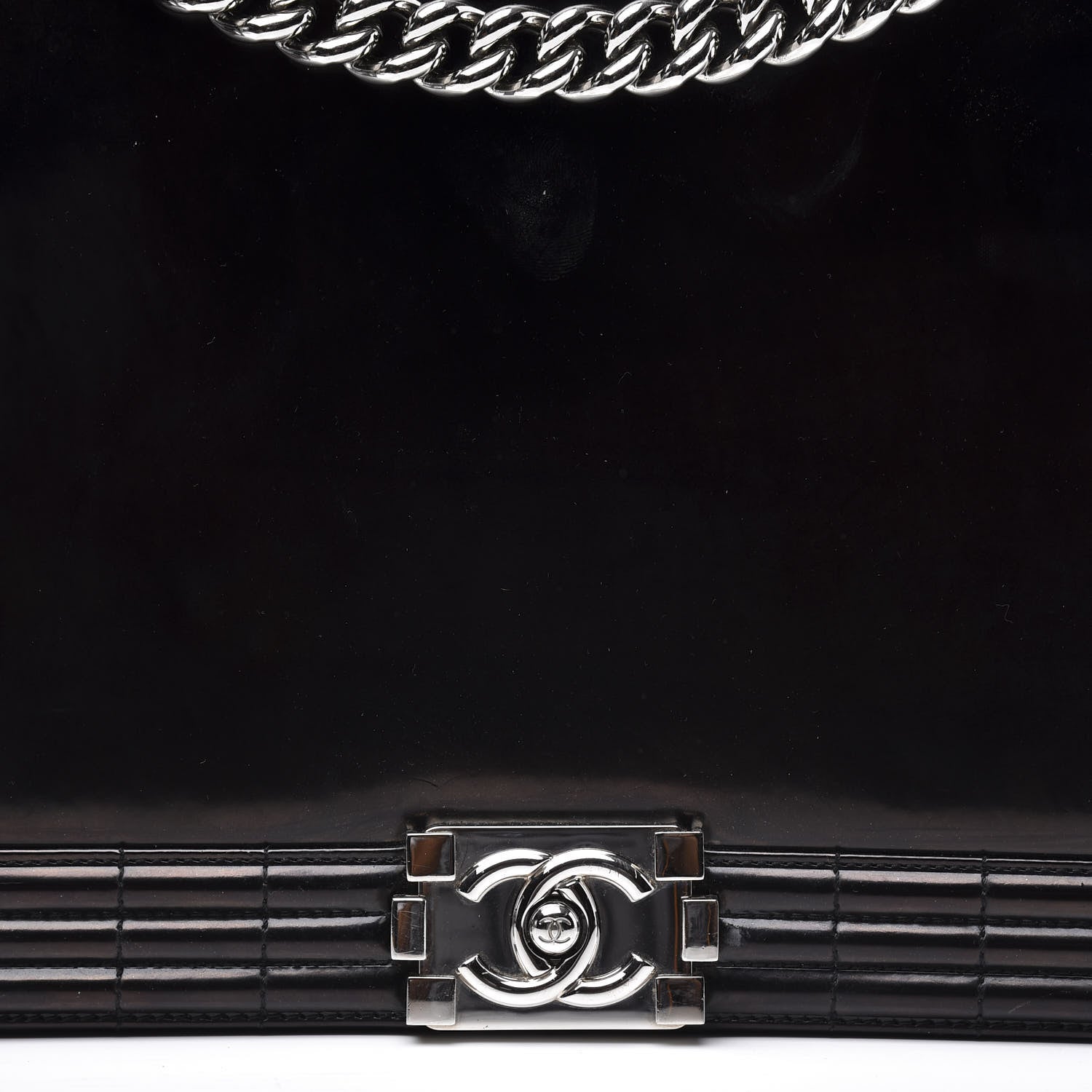 Chanel Glazed Calfskin Large Boy Flap Black 12 of 14
