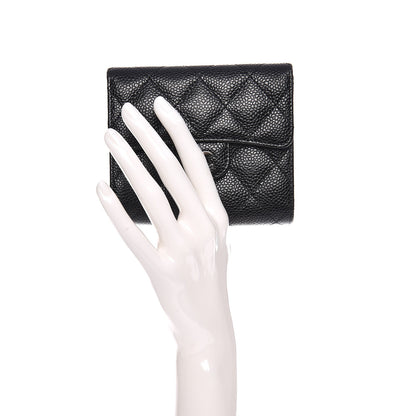 Chanel Caviar Quilted Compact Flap Wallet Black 2 of 9