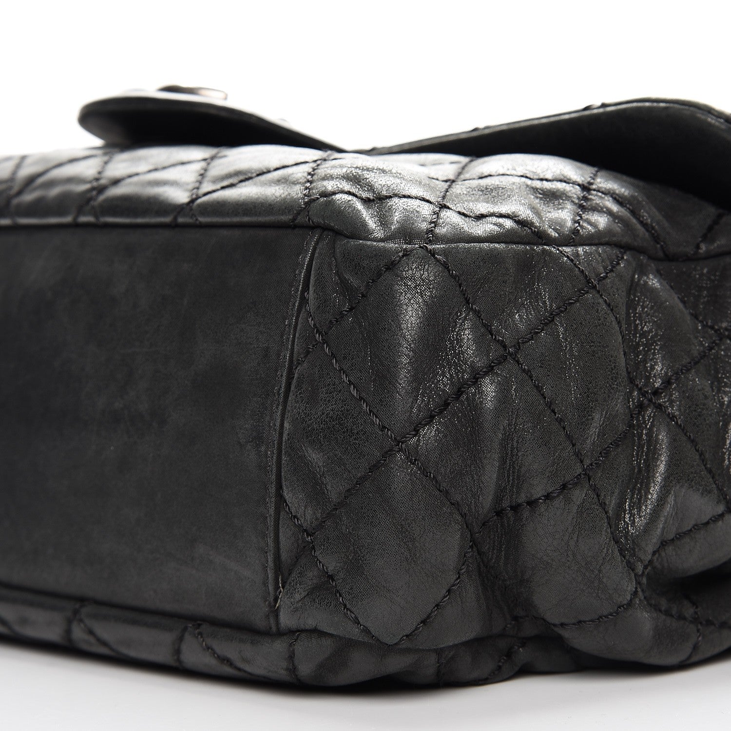 Chanel Iridescent Calfskin Large Coco Daily Flap Black 12 of 21