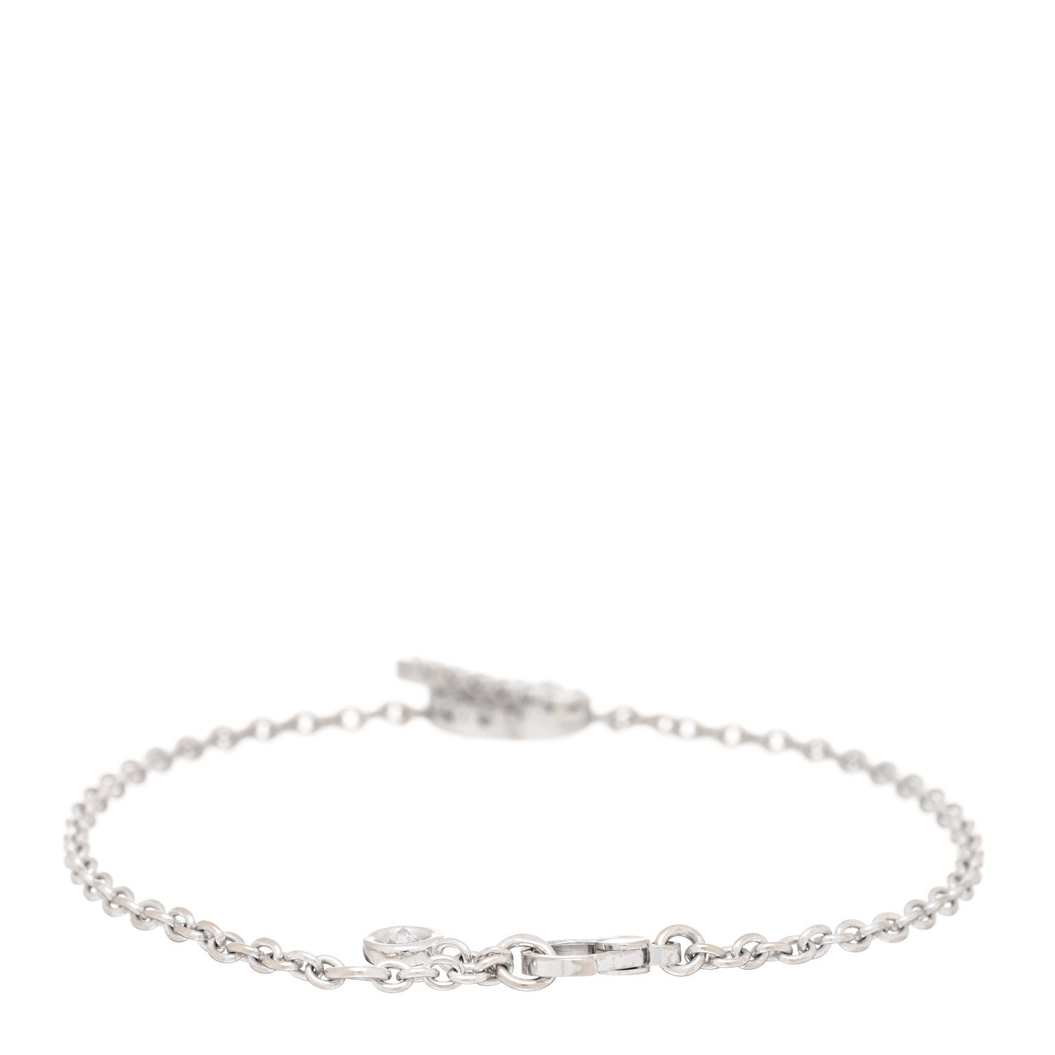 Hermes 18K White Gold Diamond Finesse Bracelet SH 2 of 4