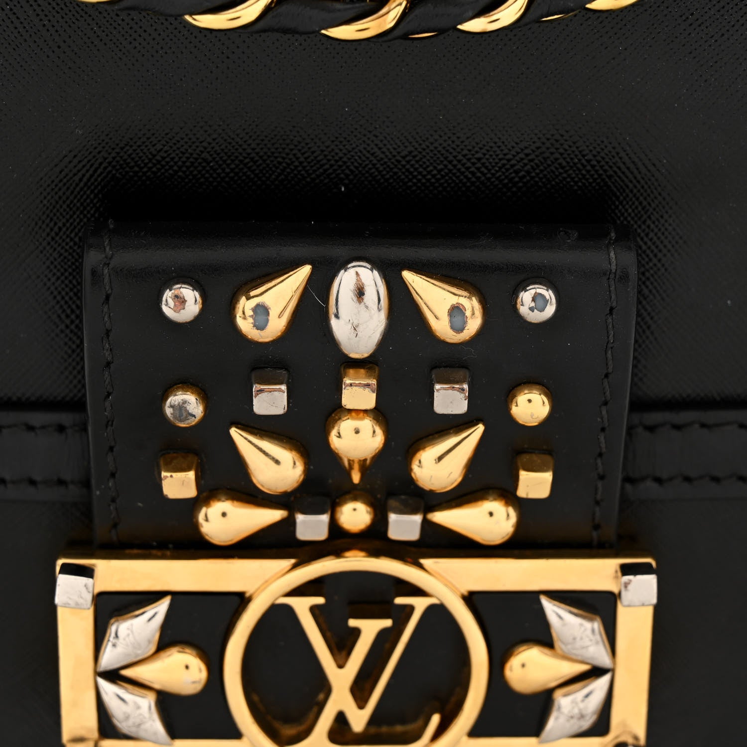 Louis Vuitton Epi Embellished Mini Dauphine Black 10 of 10