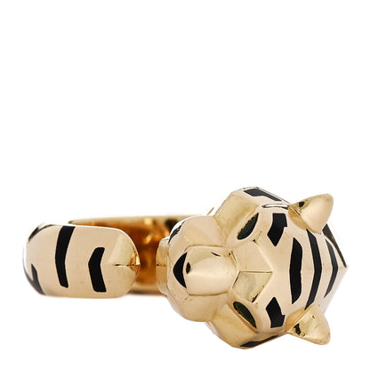 Cartier 18K Yellow Gold Tsavorite Onyx 12mm Panthere De Cartier Ring 53 6.25 3 of 5