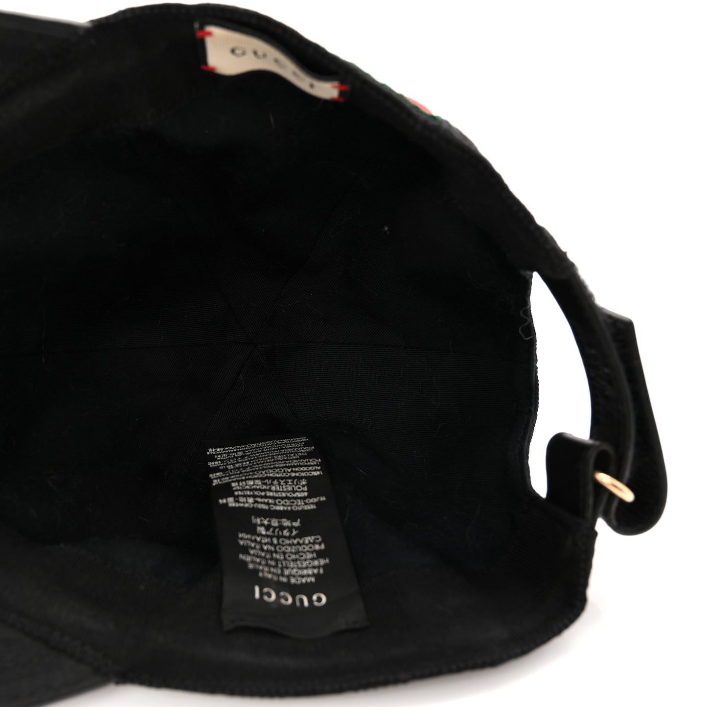 Monogram Web Baseball Hat M 58 Black