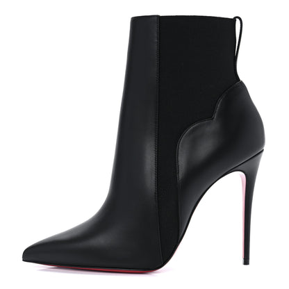 Christian Louboutin Calfskin Chelsea Chick 100 Stiletto Boots 38 Black 1 of 9