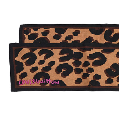 Louis Vuitton Silk Leopard Bandeau Scarf Marron 3 of 6