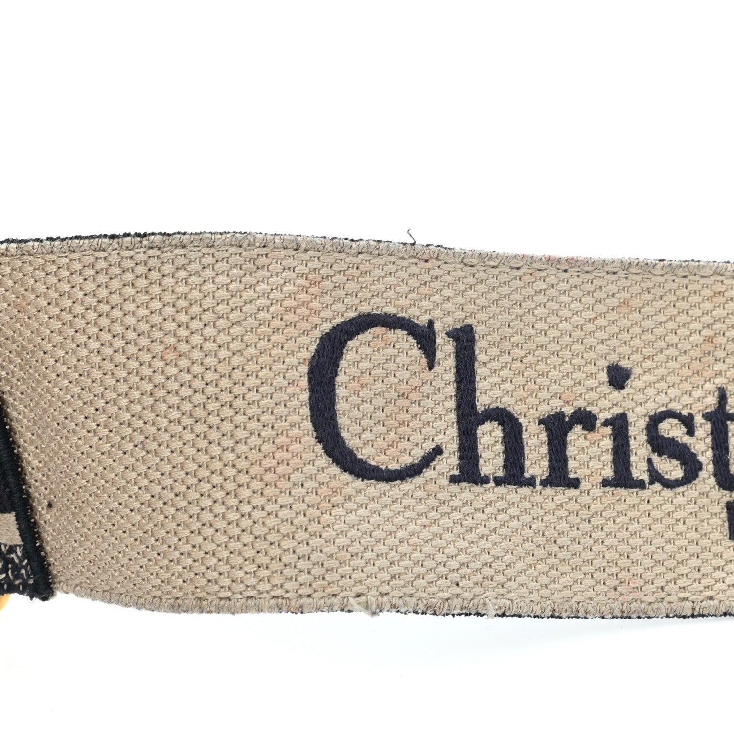 Christian Dior Canvas Embroidered Shoulder Strap Blue 4 of 13