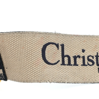 Christian Dior Canvas Embroidered Shoulder Strap Blue 4 of 13