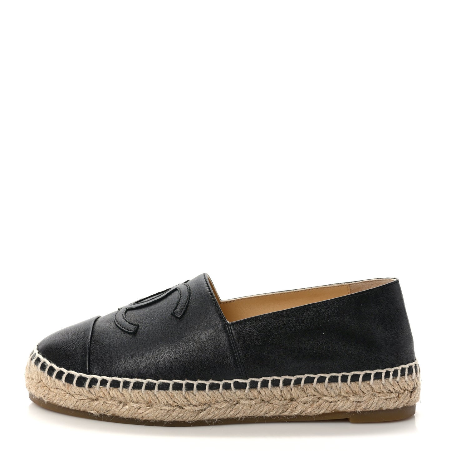 Lambskin CC Espadrilles 35 Black
