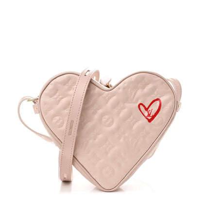 Louis Vuitton Lambskin Embossed Monogram Fall In Love Sac Coeur Light Pink 1 of 8