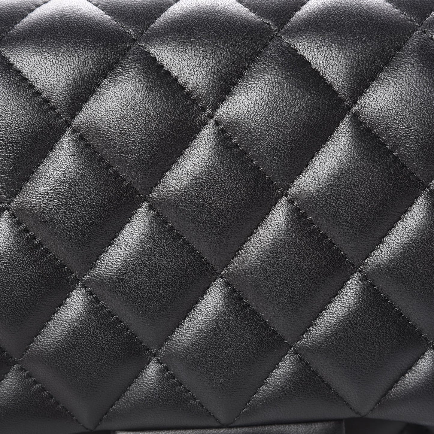 Lambskin Quilted Jumbo Double Flap So Black